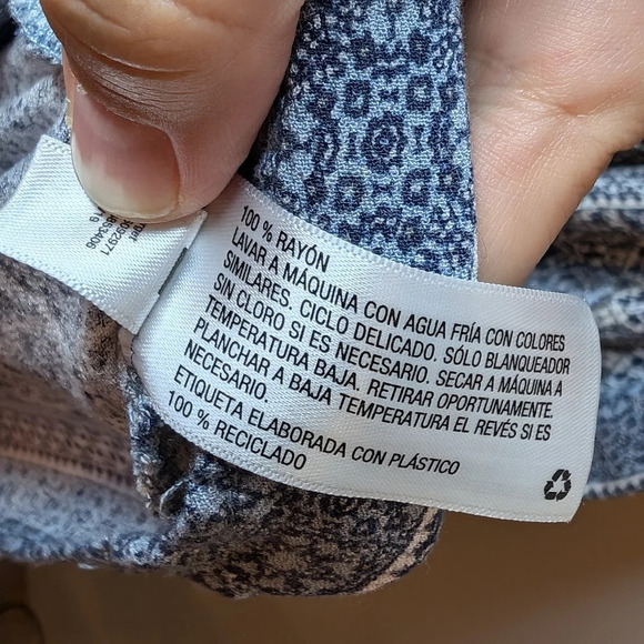 Knox Rose Blue & White  Wrap Tie Waist Style Flowy Dress Flutter Sleeve Women S - Picture 8 of 11